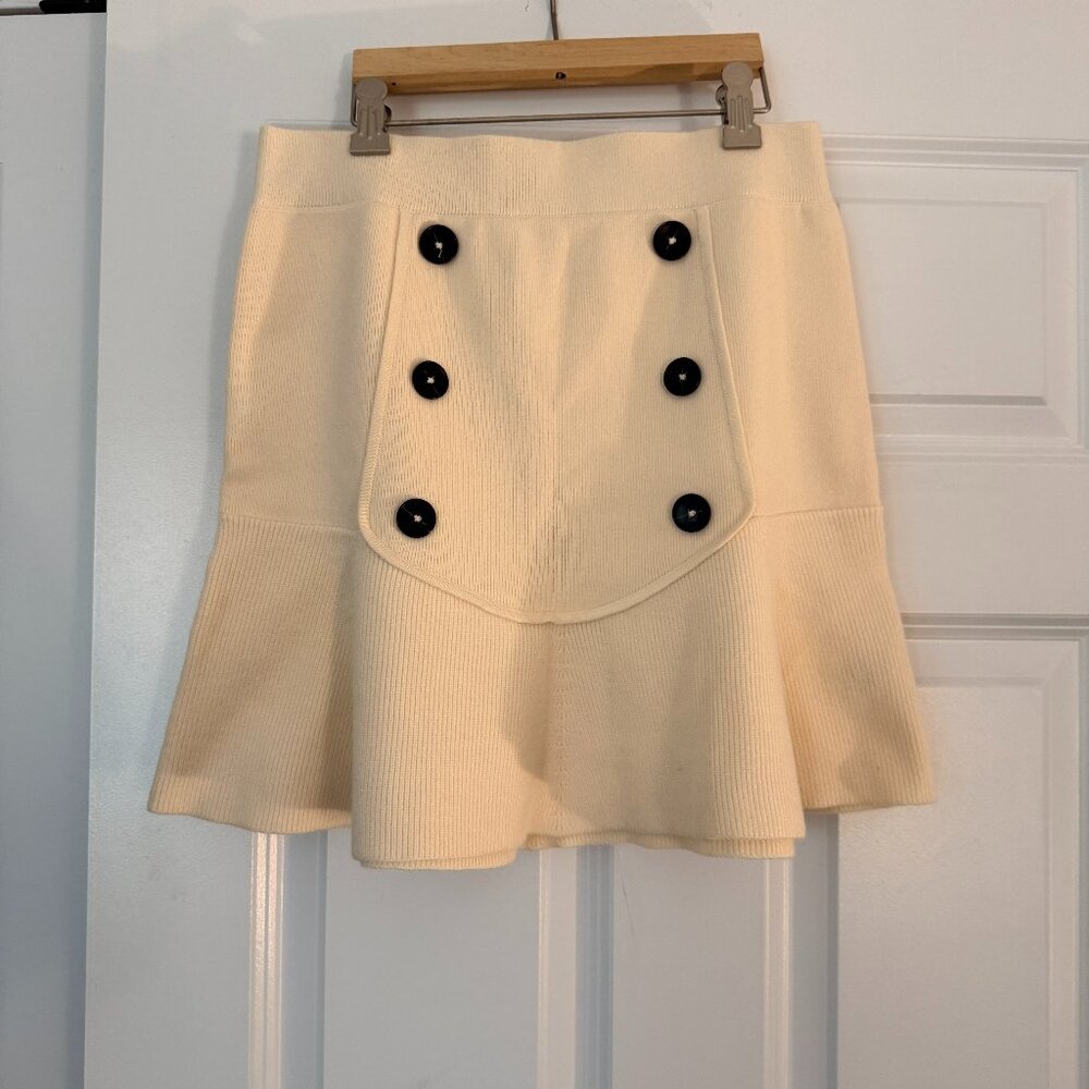 NWT Maeve Button-Front Knit Mini Skirt